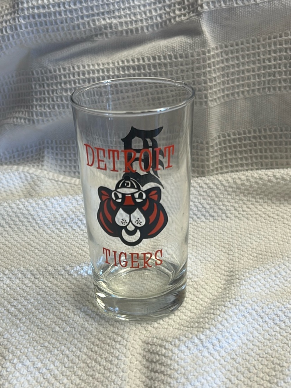 Detroit Tigers Glass Tumbler - Clear with Orange and Black Logo